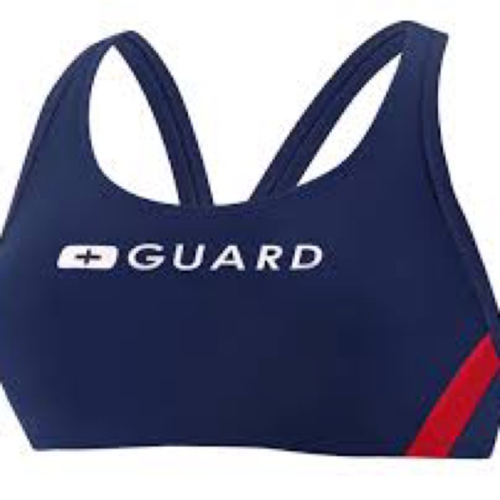 Speedo Navy and Red Swim Bikini Top. NWOT. #0127